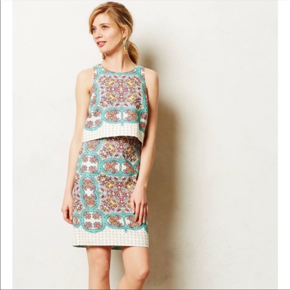 Anthropologie | Maeve Blue Paisley Zipper Tank - Picture 2 of 5